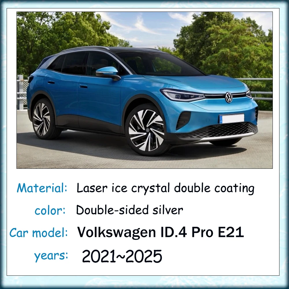 ل Volkswagen VW ID.4 Pro E21 2021 ~ 2025 2022 2023 2024 كوة السيارة ظلة الجانب نافذة الزجاج الأمامي الشمس الظل UV حامي المظلة الملحقات #2