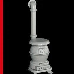 1:35 Resin Model 68mm Stove Gray Model Scene Layout Props Unpainted