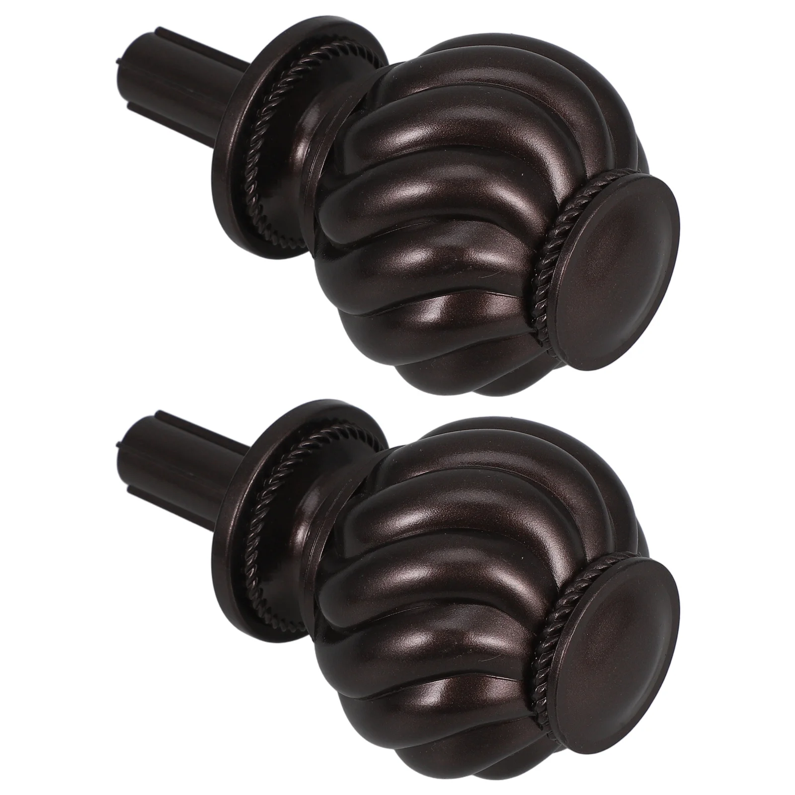 

Curtain Rod Seal Finials Ends Only Cofffe Drapery Closet Pole Caps Head Rods for Windows
