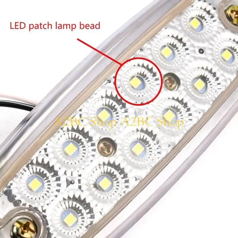 A2BC 12V 24V LED Side Marker Peringatan Lampu Truk Truk Sisi Penanda Clearance Marker Lampu