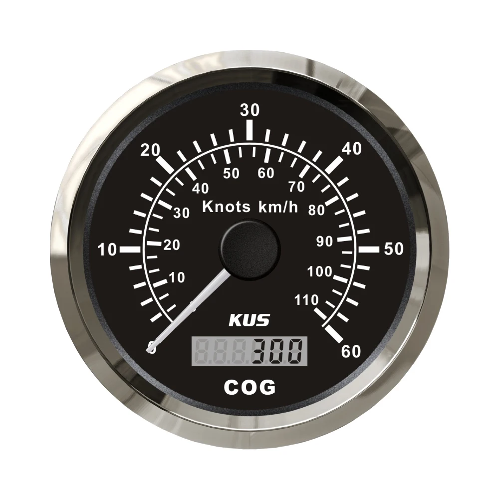 Kus 85Mm Universele Gps Snelheidsmeter Snelheidsmeter Met Koers Over De Grond Voor Bootjachten Met Rood Geel Achtergrondverlichting