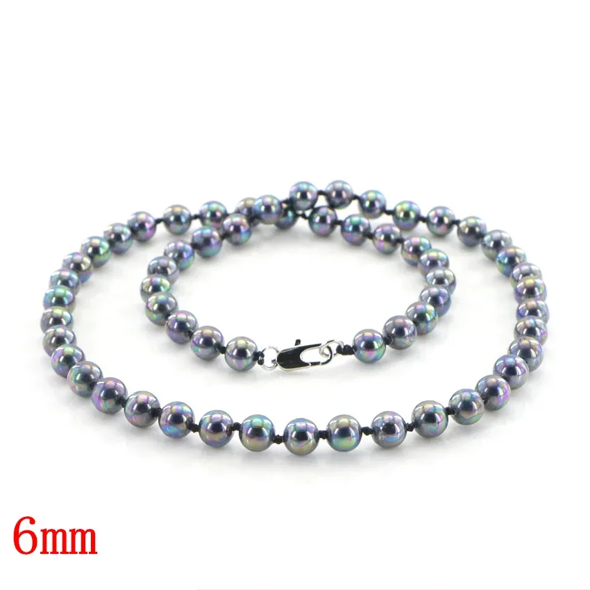 10mm Black South Sea Shell Pearl Necklace AAA Fashion Glamour Woman Girl Birthday Gift Christmas Wedding Jewelry Wholesale 45cm