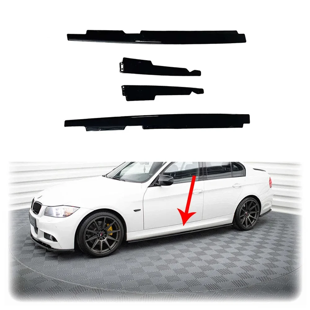 

For BMW 3 Series E90 E92 E93 M3 4-Door 2005-2013 High Quality ABS Car Side Skirt Splitters Diffuser Bumper Spoiler Body kit