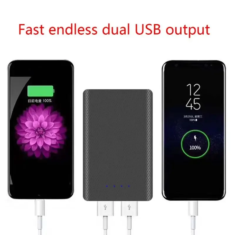 6*18650 Battery Storage Box Welding-free DIY Power Bank Case Dual USB Mobile Phone Charger Holder 5V 1A or 2A Output