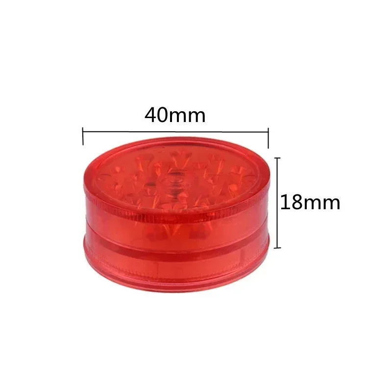 2024 New 1Pcs 3Colors Plastic 3 Layer 40mm Tobacco Grinder Leaf Herbal Herb Smoke Spice Crusher Hand Muller Smoke Accessories