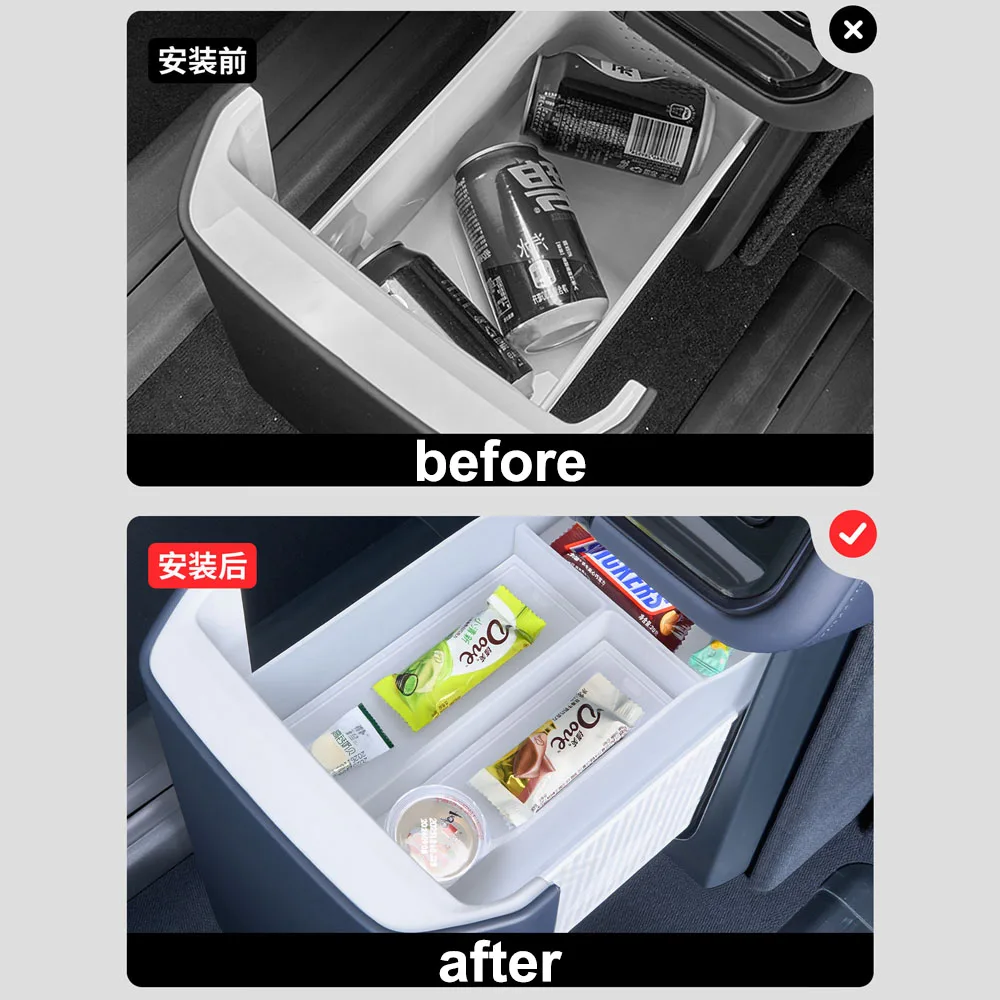 Refrigerator Hanging Storage Box PP Material Interior Modification Accessories Fit For ZEEKR 8X Expand Storage Space