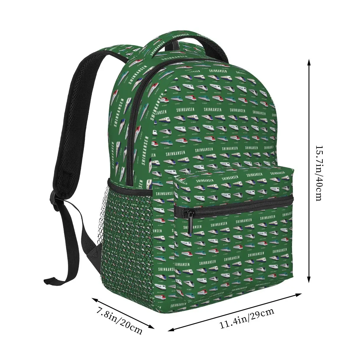 Japanese Shinkansen Bullet Trains Artwork Student Backpack Hiking Travel Daypack for Boys Girls Fashion Bookbag Shoulder Bags
