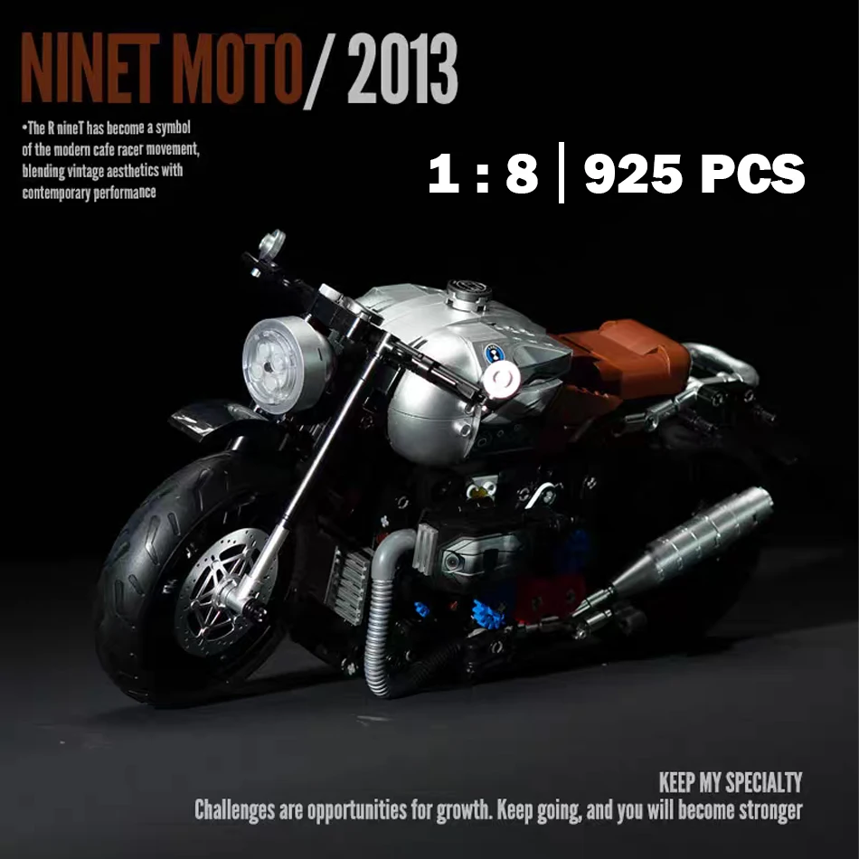 925Pcs MOCการวิเคราะห์R NineT Retroรถจักรยานยนต์อาคารบล็อกอิฐCity Speed Champion Racerมอเตอร์ไซด์โรงรถของเล่นเด็กของขวัญ