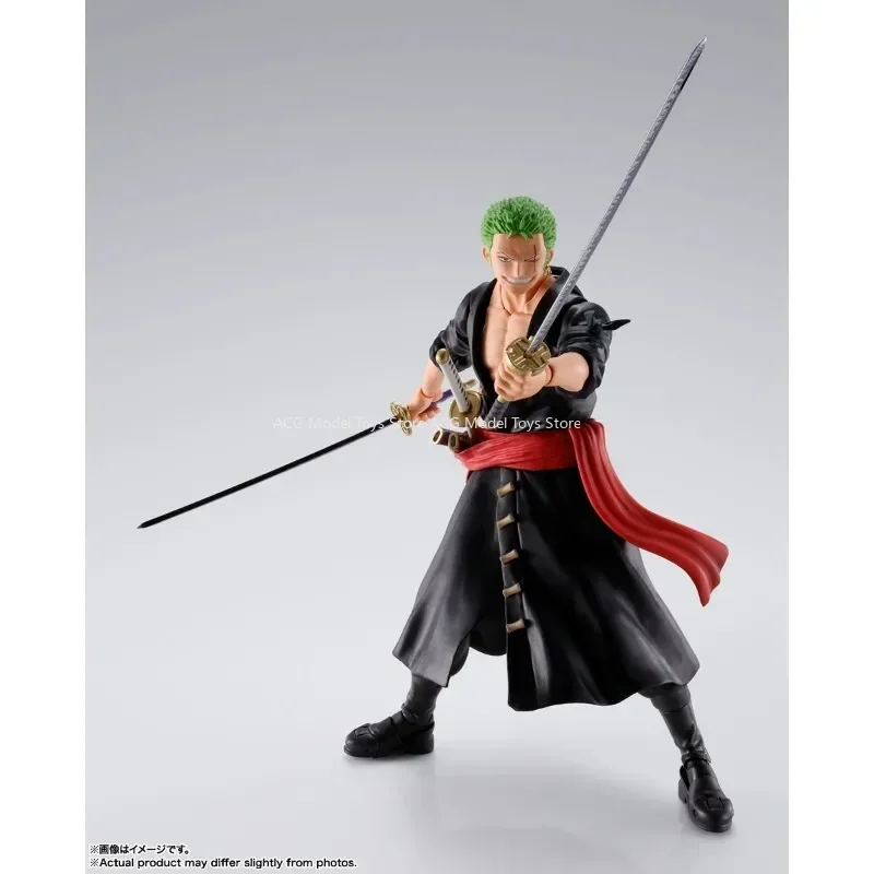 Auf Lager Bandai ONE PIECE Anime Figur SHF Roronoa Zoro Action Figur Spielzeug für Jungen Mädchen Kinder Geschenk Sammeln Modell Geschenke