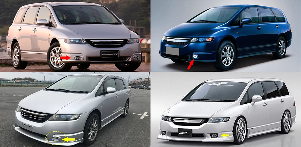 Full Led Fog Lights For Honda Odyssey / Absolute RB 2004 2005 2006 2007 2008 White / Yellow Modified Fog Lamp Cut-Line Lens 40W detail image 1