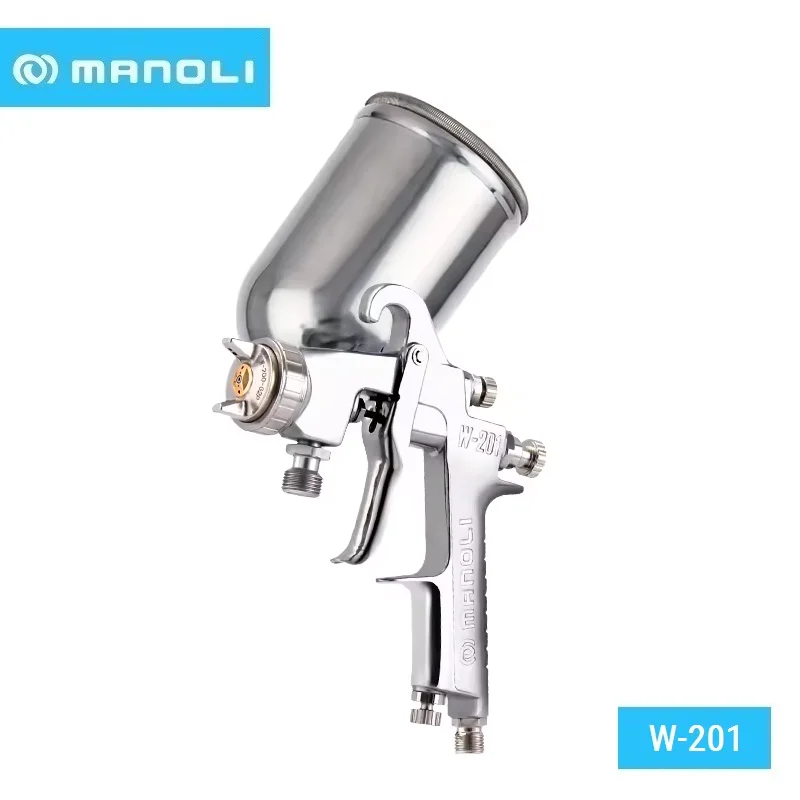 MANOLI W-201 Spray Gun Big Object Soraying W200 Paint Spray Gun 1.2/1.5/1.8/2.0/2.5mm Furniture Wood Car Coating Paintiing