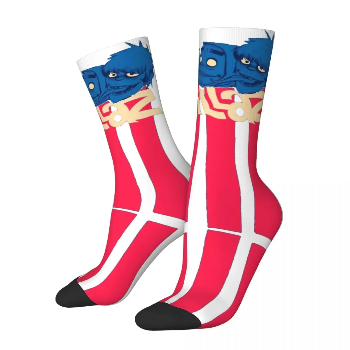 Unisex 3D Print Happy Socks, Cool Music Band, Skate, Caminhada, Street Style, Crazy Sock