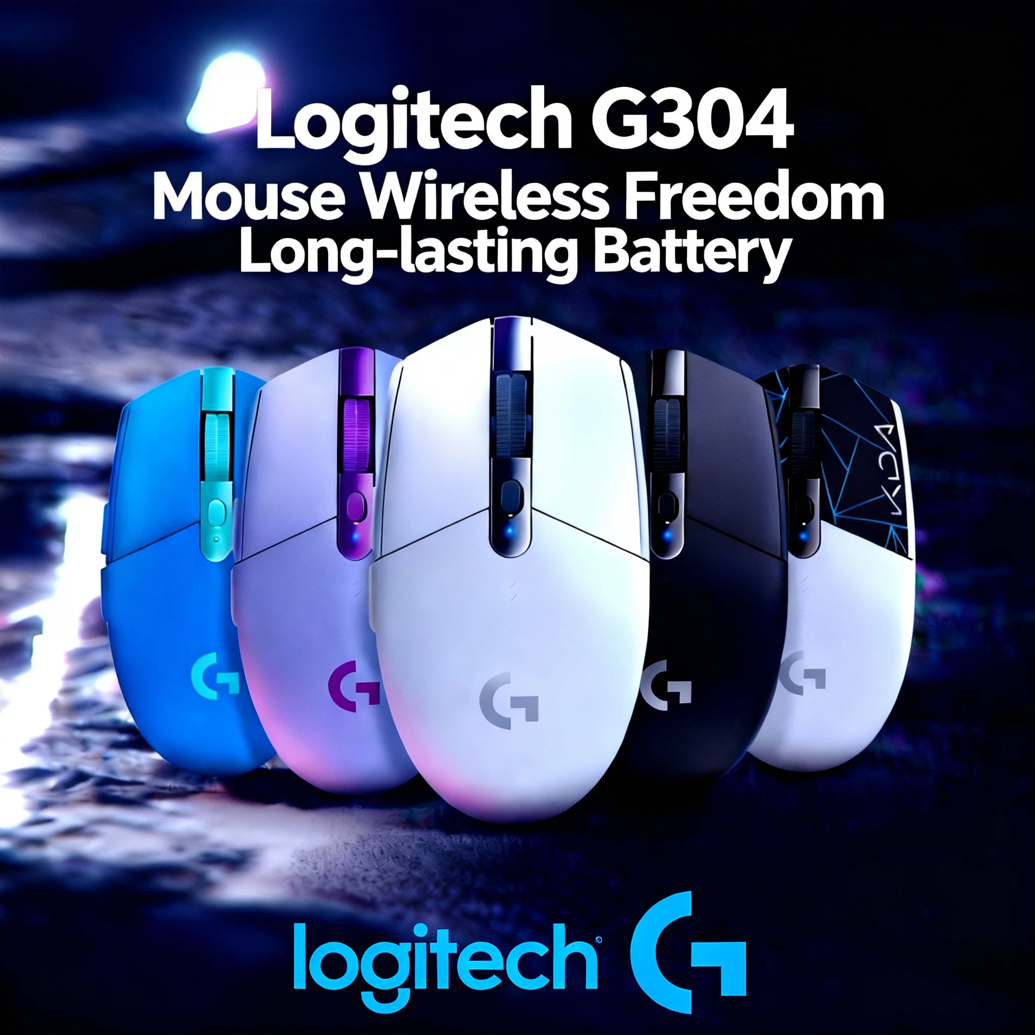 Logitech Wireless Mouse G304 Light Speed Game Mouse Lightweight and Portable  Light Speed PC Gamer Same Model No Driver Version
