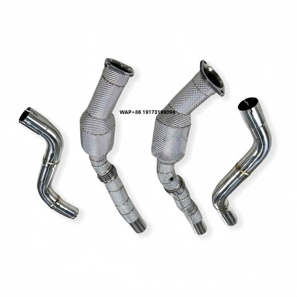 

High-flow Exhaust Downpipe Head for Chrysler 300C 5.7 2007-2012 SS304 Racing Performance Exhaust Pipe Catalytic Converter