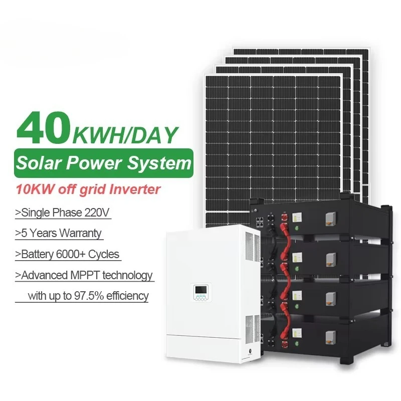 Customized Home Energy Storage Solar Generator Home Off-Grid System With LiFePO4 Battery Wall-Mounted 5-10kW Output