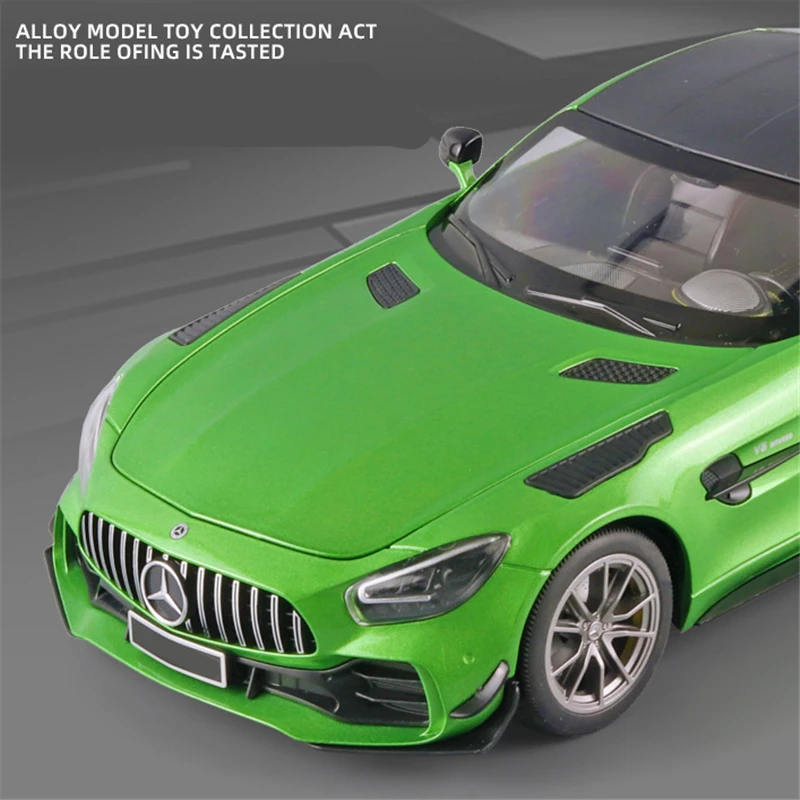 1/18 Benzs-GT GTR Alloy Racing Car Model Diecast Metal Sports Vehicles Car Model Simulation Sound Light Collection Kids Toy Gift