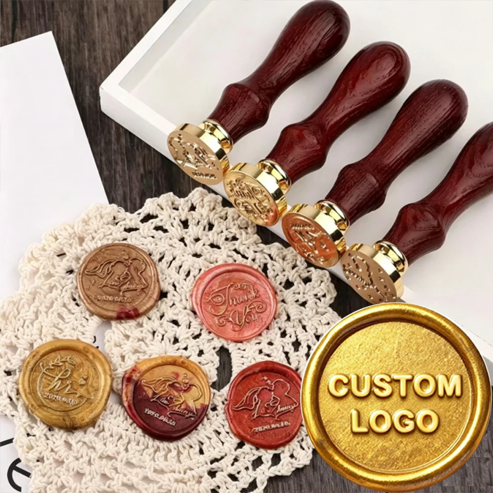 Sceaux de cire personnalisés avec logo, sceau de cire personnalisé avec logo unique, têtes de sceau en cuivre uniques pour la décoration de mariage ﻿