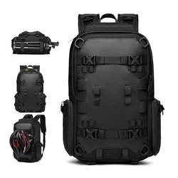 Mochila de Nylon Impermeável Multifuncional Masculina, Capacete Esportivo, Bolsa de Laptop 17 