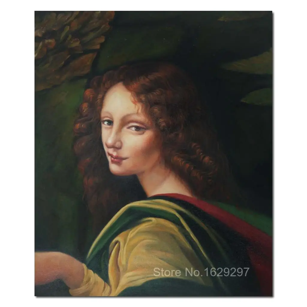 The Virgin Of The Rocks Detail Young Woman Leonardo Da Vinci Oil Painting For Decoration Hand Painted High Quality Unframed