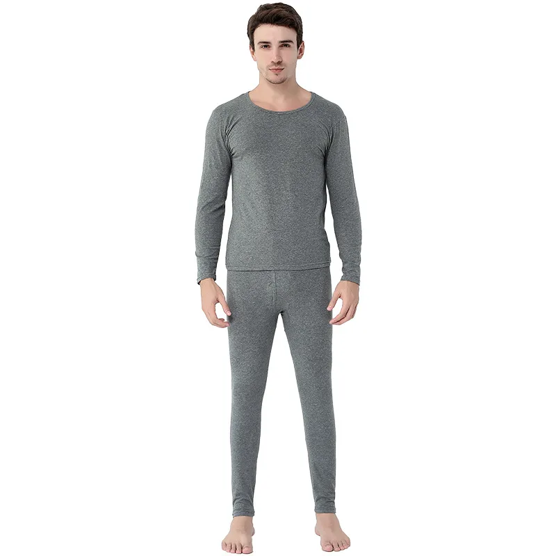 Long Underwear For Men Long Johns High Quality Cotton Oversized 5XL Thermal Underwear Winter Spring T-Shirts Pants 2 Pieces Sets