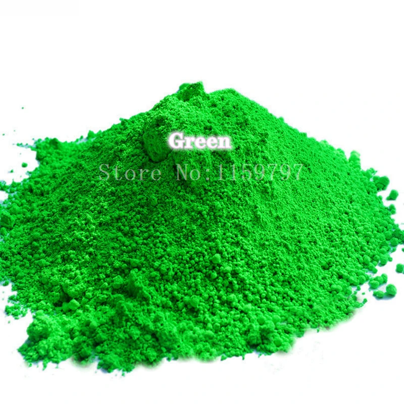 100g/Pack Green Fluorescent Powder Phosphor Pigment for DIY Chrome Nail Polish Dust UV Gel Nail Decorations Painting Dust