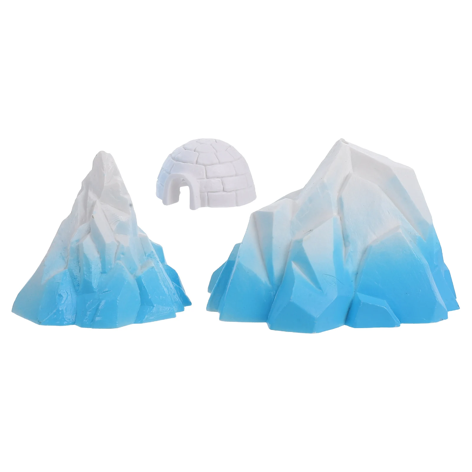 

3 Pcs Mini Miniatures Iceberg Model Glacier Figurines Decoration Winter Toys Scene Diy Cake Toppers