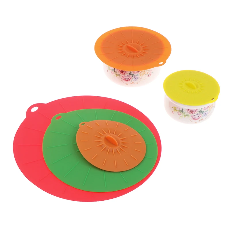 Microwave Covers Silicone Food Lids Sets Colorful Combo For Bowl Cup Pot Skillet Airtight Seal Super Suction Lid Kitchen Gadgets