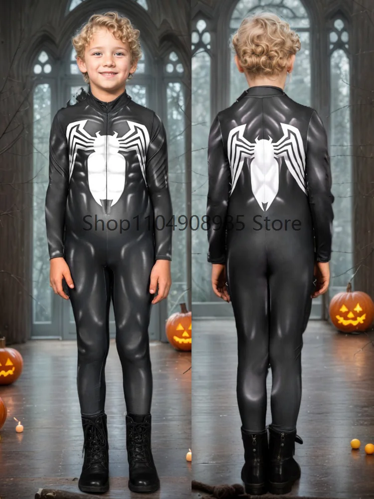 

Toddler Black Spider Costume Cosplay Cosplay Zentai Men Boys Male Bodysuit Party Girl Jumpsuit 2025