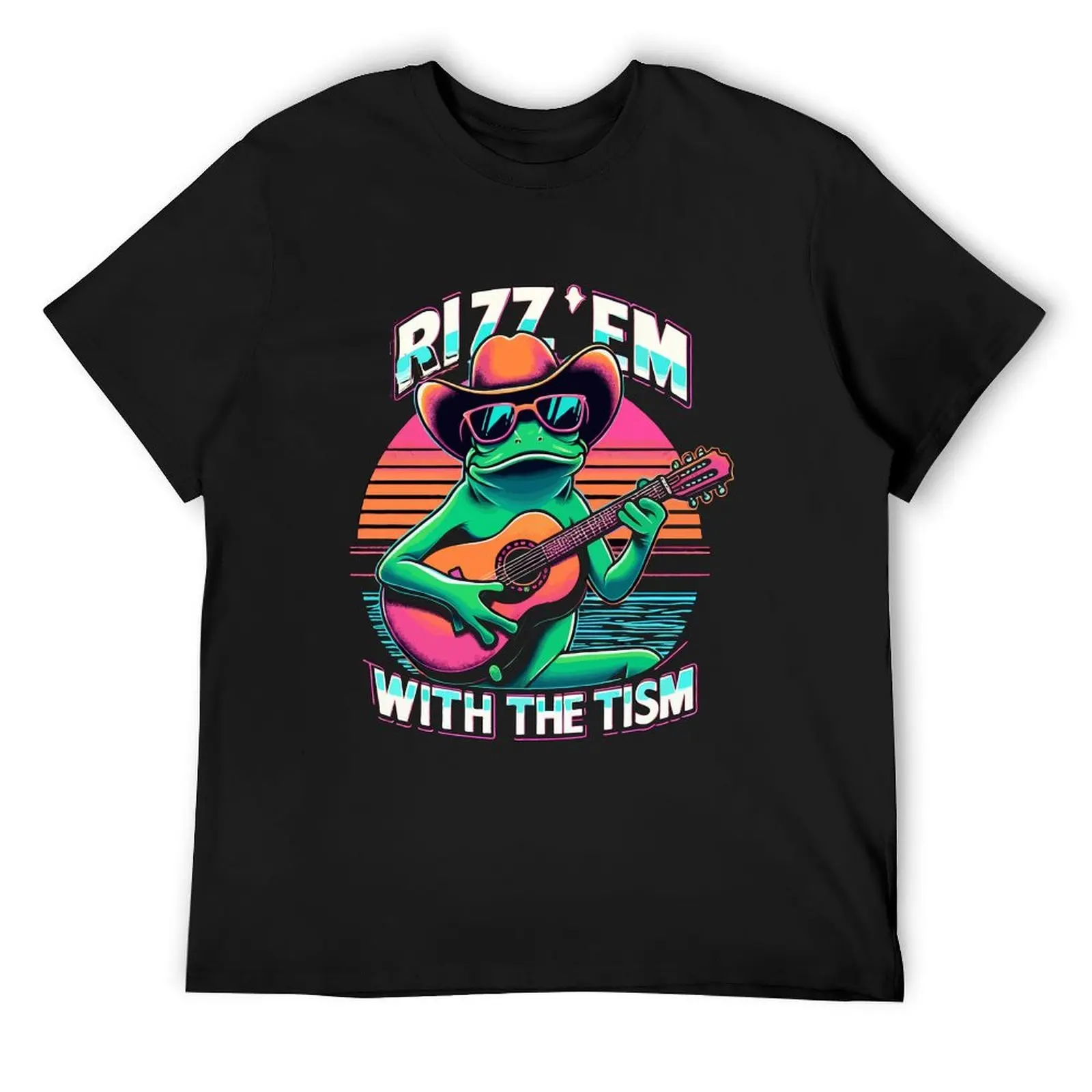 

Rizz'em with Tism Funny Frog T-Shirt man t shirt funny gifts blanks Luxury man t shirt men