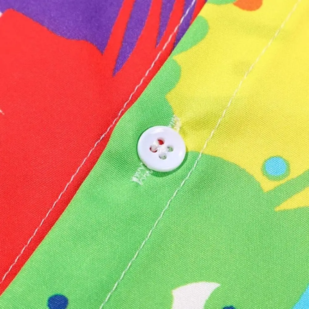 

Fashion V-neck Short Sleeve Floral Shirts Hawaii Loose Flower Blouse Women Bohemia Style Colorful Beach Shirts Streetwear