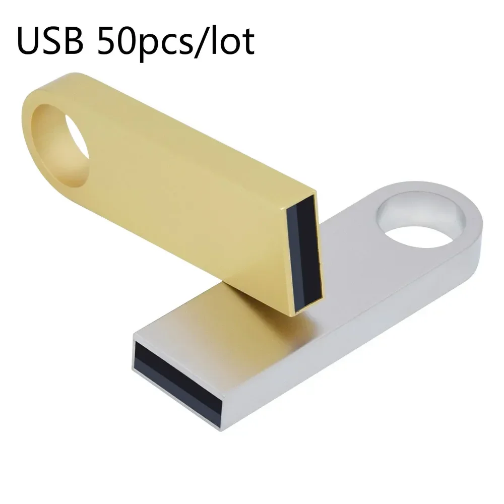 

50pcs/lot Metal USB Flash Drive 2.0 128MB 1GB Memory Stick Mini Pendrives Real Capacity for Wholesale Price Free Custom LOGO
