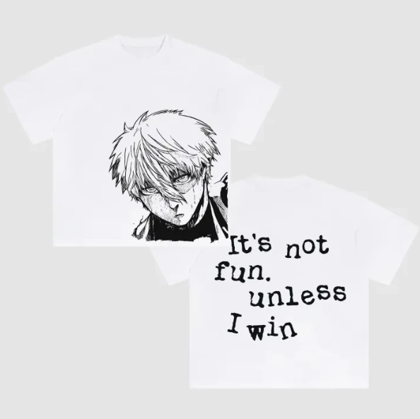 T-shirt in cotone da uomo End Lost Anime stampato streetwear versione ampia estate tempo libero quotidiano 2025 estate alla moda