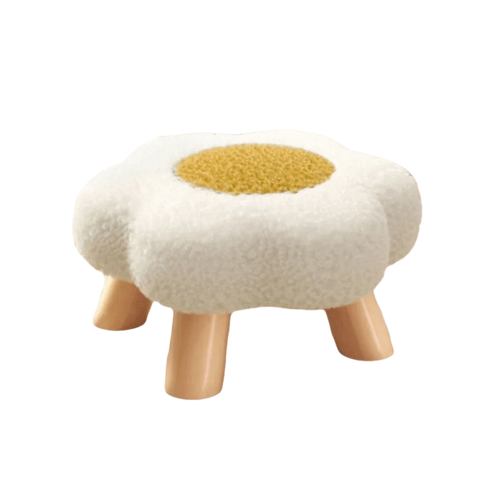 

Portable Soft Low Stool Household Flower Footstool Lightweight Removable Cover Sofa Stool Living Room