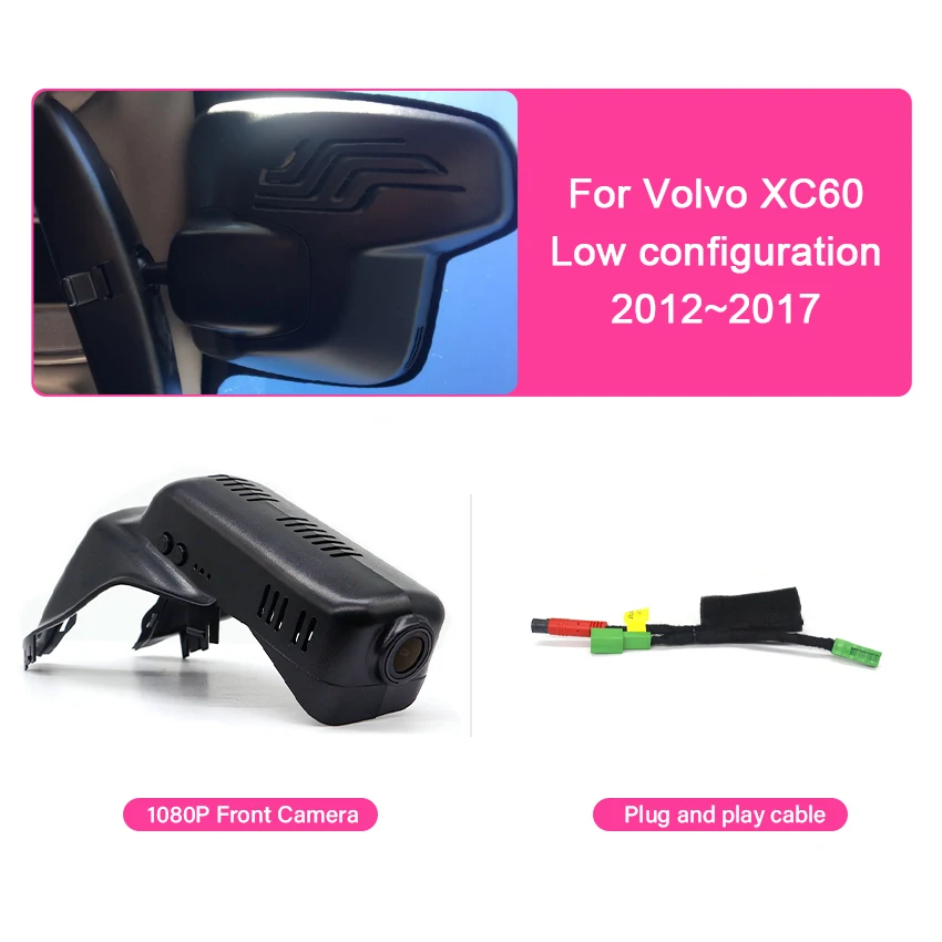 Dash Cam Voor Volvo XC40 XC60 XC90 S60 V60 S90 V90 V40 S80 XC70 Polestar 2 Auto Dvr HD Camera WiFi Rijden Recorder Auto-onderdelen