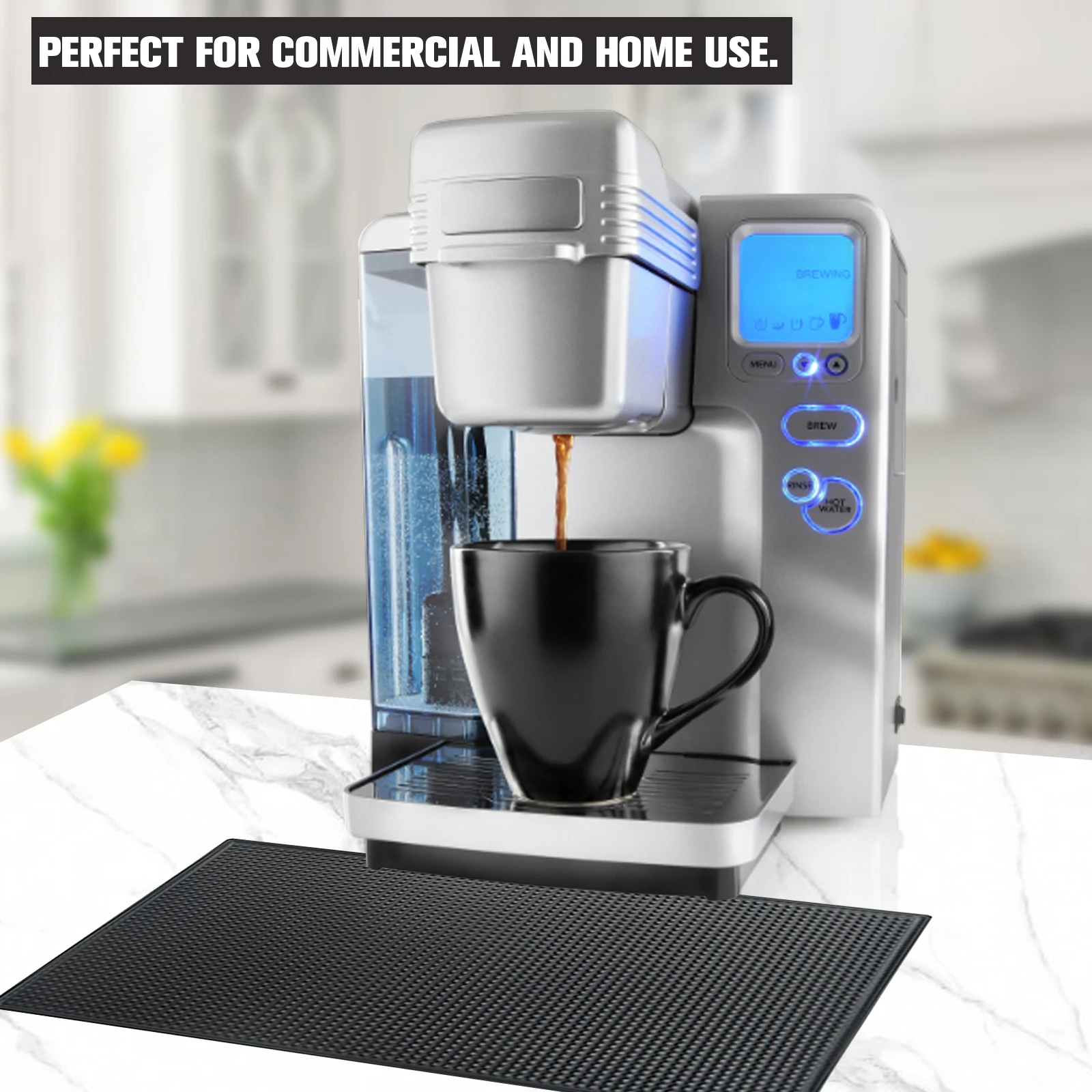 Bar Mat Anti-slip PVC Cafe Bar Mats Home Cup Mat Waterproof Heat Resistant Durable Drain Bar Service Spill Mat for Home Bar Cafe