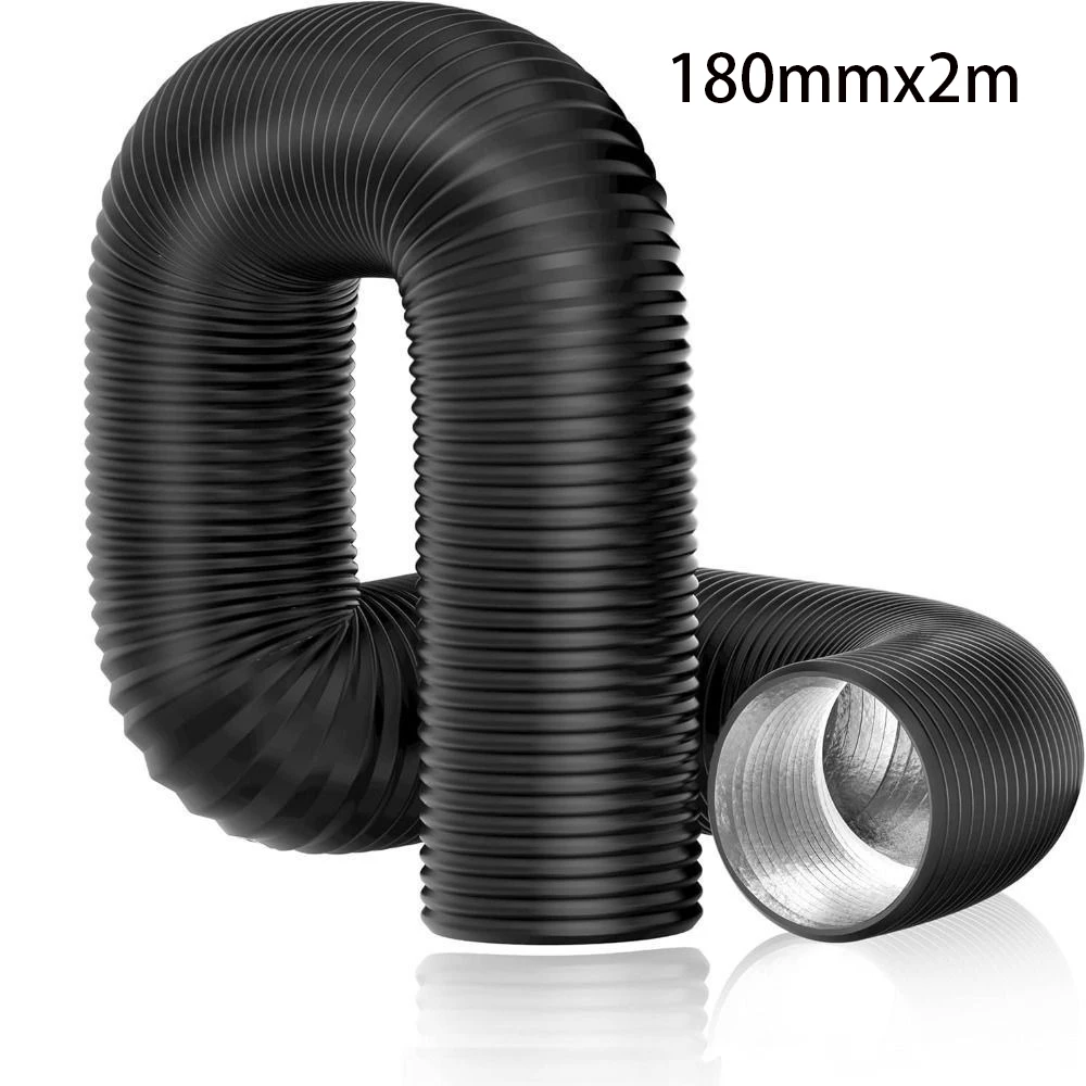 Flexibler 6/7-Zoll-Trockner-Entlüftungsschlauch, isolierte Aluminiumfolie, Luftkanal, 3-lagiger Schutz, robustes Auspuffrohr, Heizung, Kühlung