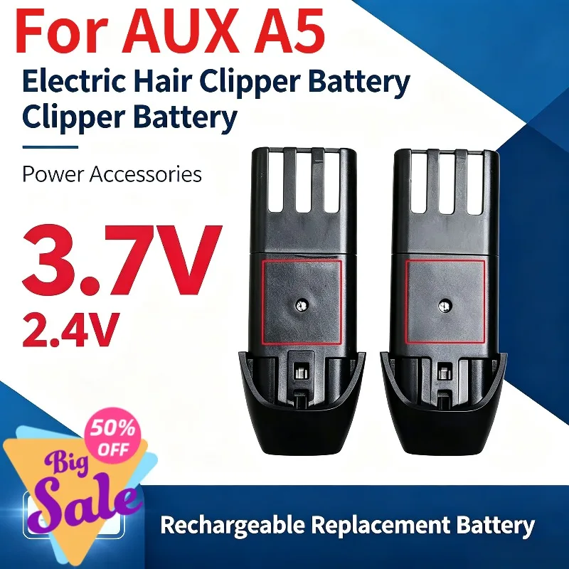 Hair Trimmer Replacement Battery 2.4V 3.7V Rechargeable Lithium Battery Power Accessories for AUX A5 Electric Hair Clipper