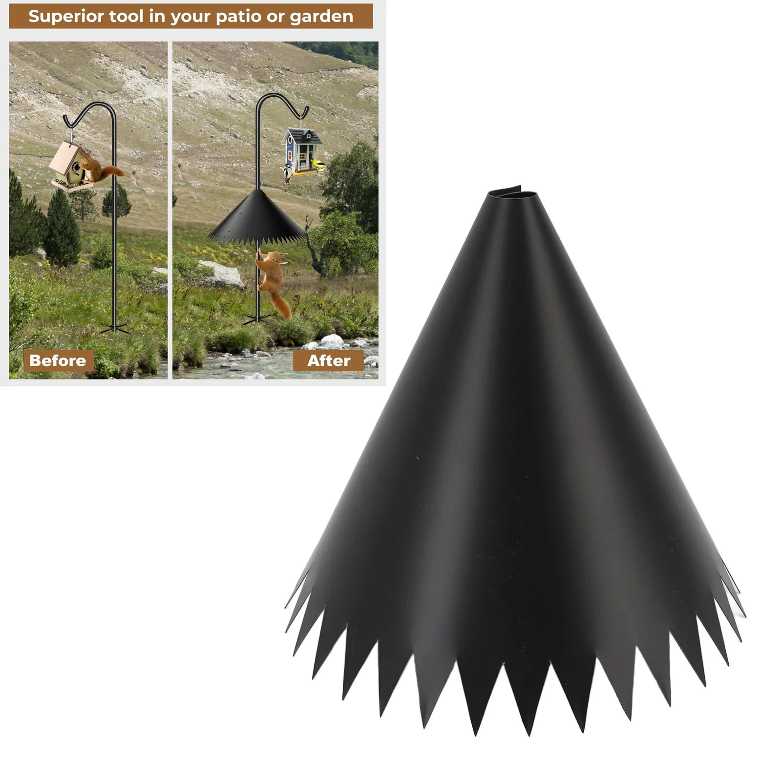 Squirrel Proof Baffle for Bird Feeder Pole Outdoor Wrap Around Squirrel Baffle PVC Squirrel Guard Stopper