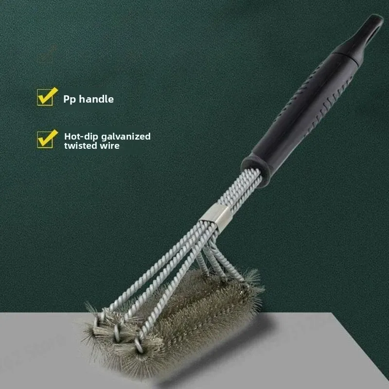 BBQ Grill Cleaning Brush Stainless Steel Wire Brush Long Handle for Barbecue Mesh