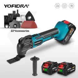 Yofidra-Outil multifonction oscillant, 6 vitesses, variable, sans fil, travail de calcul, tondeuse, outils de coupe pour Makita, batterie 18V