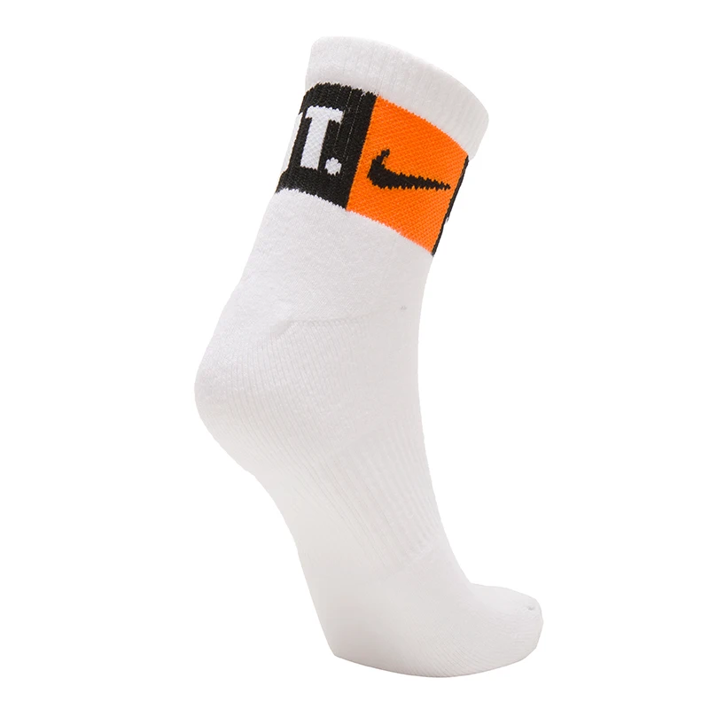 جوارب Nike (Nike) الرياضية للجنسين، ثلاثة أزواج من جوارب كرة القدم لمنتصف الساق، جوارب كاجوال مريحة ومسامية، جوارب بيضاء Hj9378-901 #3