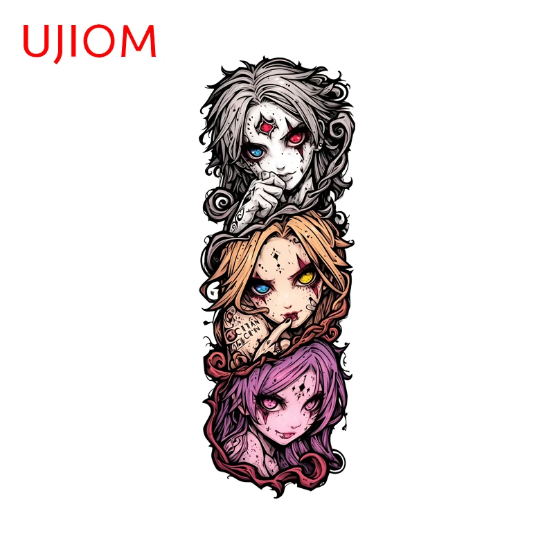 UJIOM Attractive Anime Girls Wall Sticker Cool Tattoo Style Vestibule Computer Case Trunk Decals Vinyl Baby Nursery Room Murals