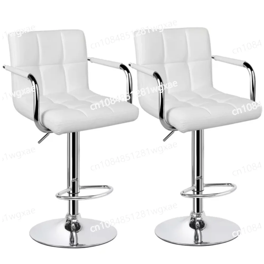 

2 Pieces of Faux Leather Rotating Bar Stools and Dining Chairs for Home Counters