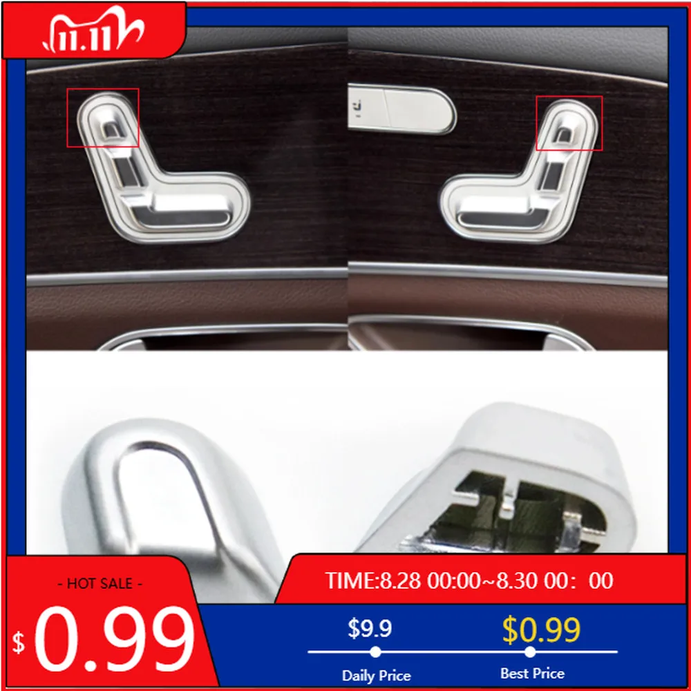 

Interior Stickers Car Seat Headrest Adjustment Switch Button Cover Replacement For Mercedes Benz GLE GLS W167 X167 GLE350 GLS400