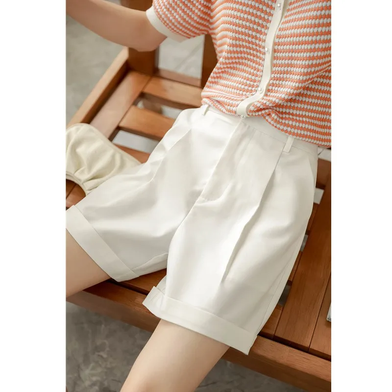 Setelan Celana Panjang Wanita Model A-Line Pinggang Tinggi, Nyaman, Modis untuk Musim Panas, Potongan Rapi, 4 Warna