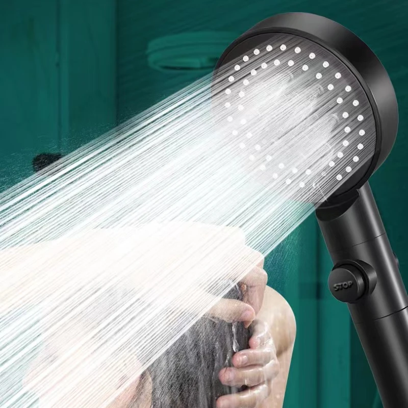 6 Modes Douchekop Verstelbare Hoge Druk Waterbesparende Douche One-Key Stop Water Massage Douchekop Voor Badkamer accessoires