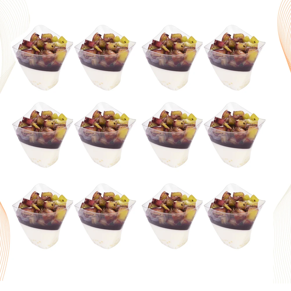 

20 Pcs Yogurt Mousse Cup Dessert Cups Disposable Plastic Verrines Yogurts Clear with Lid
