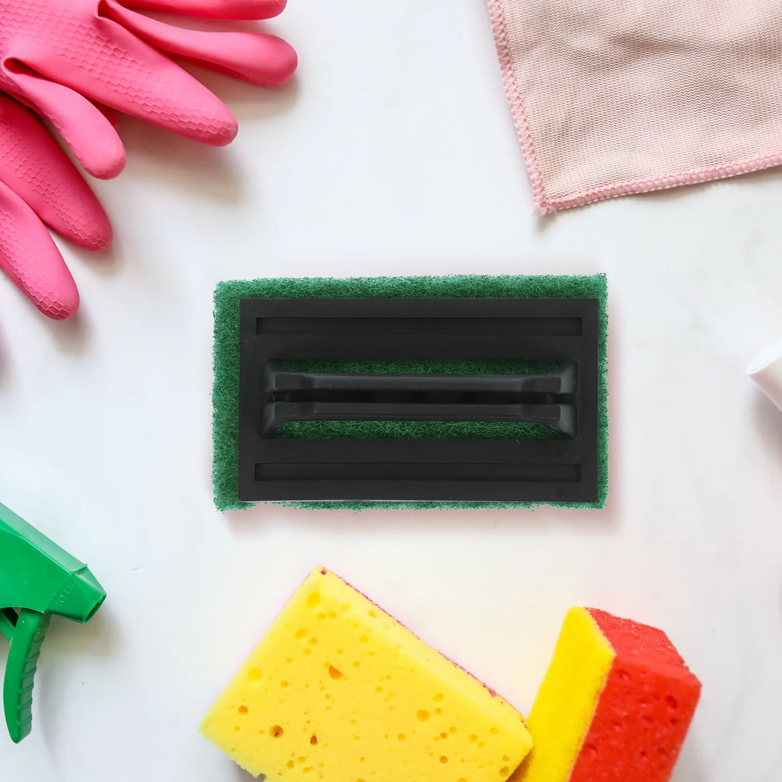 

3pcs Cleaning Brush for Screen Printing Durable PP Sponge Material Ink Remover Green Handle Silk Screen Supplies