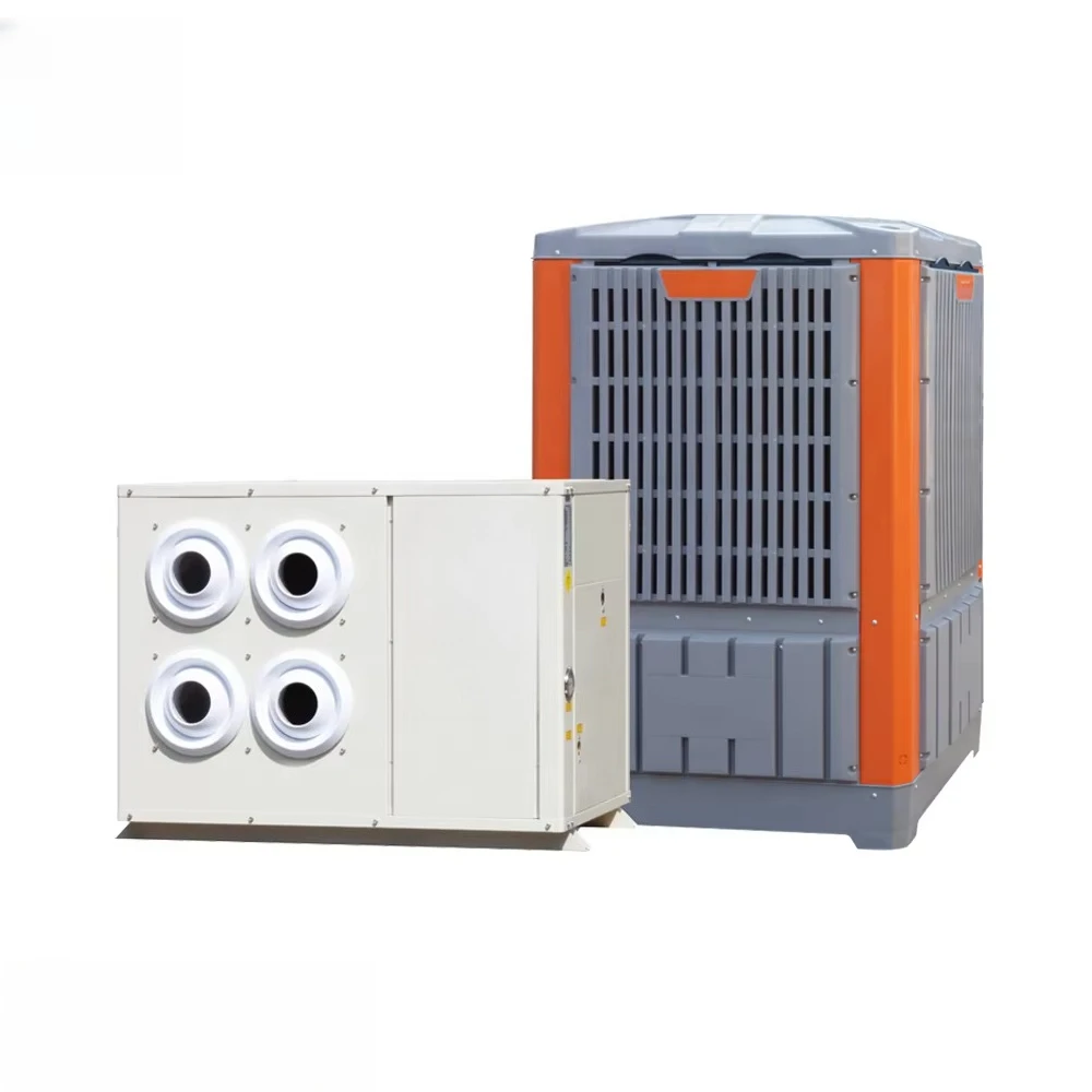 HANXIN High-efficiency Energy-saving Commercial Workshop Ceiling Mounted 4-way Louver Evaporative Air Conditioner R-410A Motor