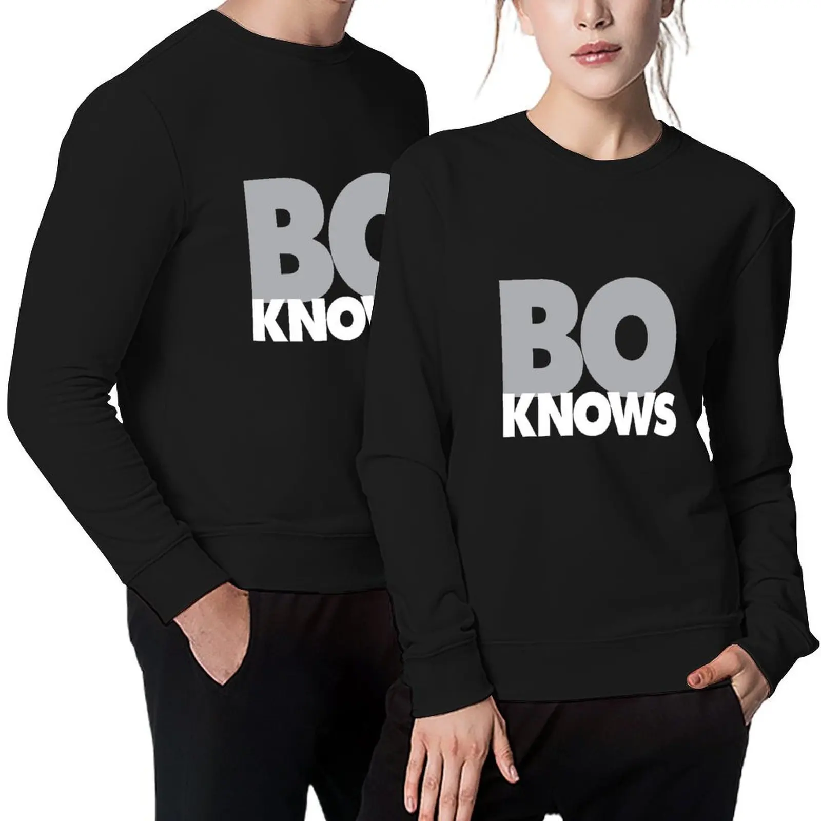 

Bo Jackson - Bo Knows - Blue Pullover men's winter sweater autumn men's sweat-shirt set male clothes autumn sweatshirt